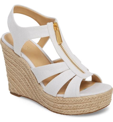 michael kors berkley platform wedge|Michael Kors zipper wedges.